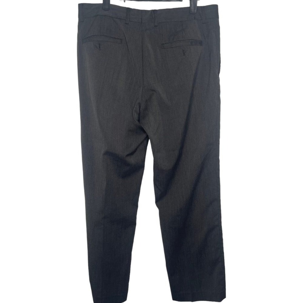 Michael Kors Mens Dress Pants 32x30 Charcoal Gray Heather Stretch Flat Front - Picture 2 of 15